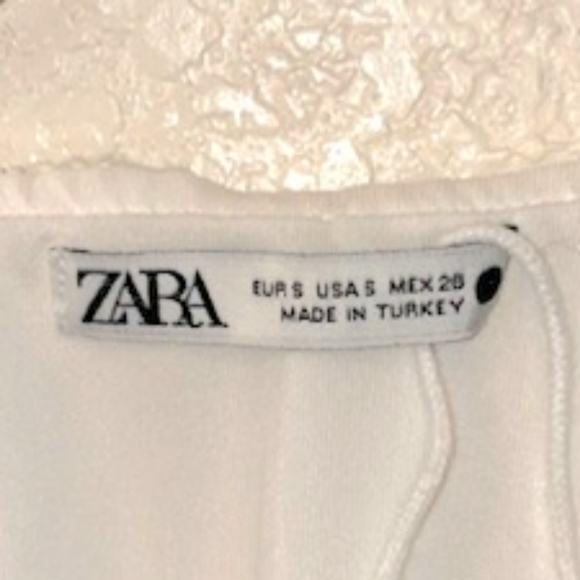 Zara Balloon Sleeve Satin Croped Top - Picture 8 of 9